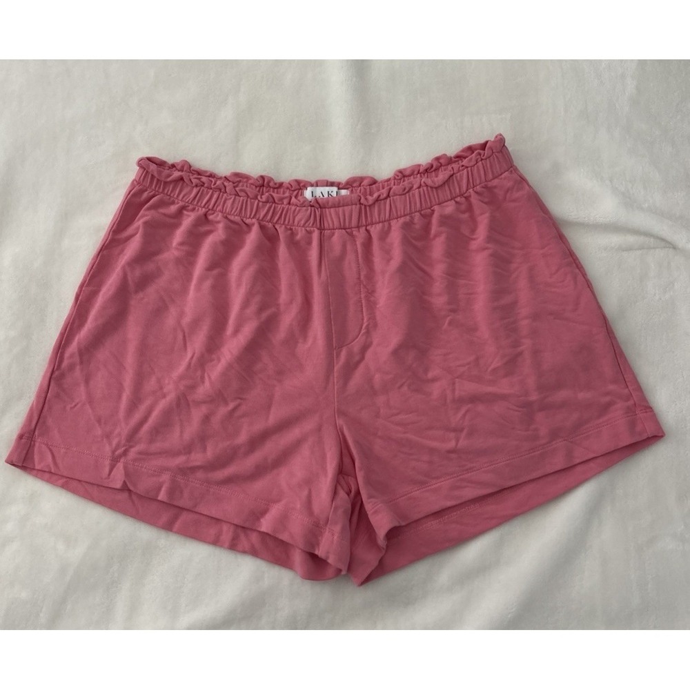 Lake Women's Medium Pink Pajama Shorts 100% Cotton Soft Cozy